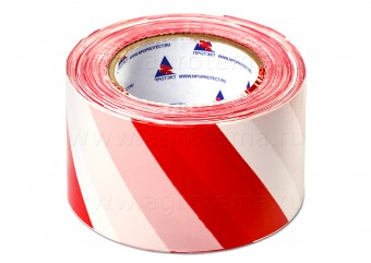 Сигнальная лента арт. Л50-75-250 50мкм, по 250м Красно-белый